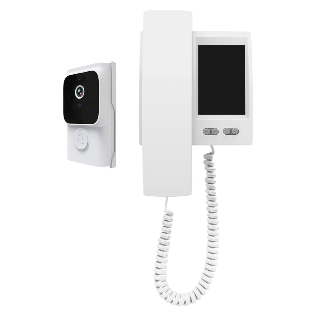 Video Door Phone System 4.5 Inch IPS Screen Wireless Doorbell with Camera Doorphone Telephone Style
