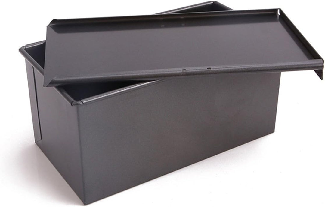 CANDeal Für 450g Teig Toast Brot Backform Gebäck Kuchen Brotbackform Mold Backform Mit Deckel(Schwar