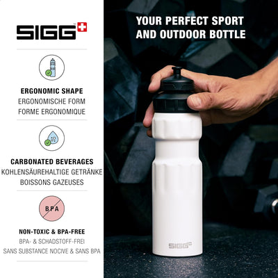 SIGG - Alu Sport Trinkflasche - WMB Sports - Mit 3-Stufen-Sportverschluss - Klimaneutral Zertifizier