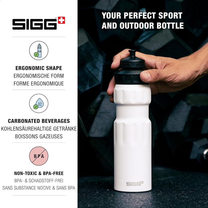 SIGG - Alu Sport Trinkflasche - WMB Sports - Mit 3-Stufen-Sportverschluss - Klimaneutral Zertifizier