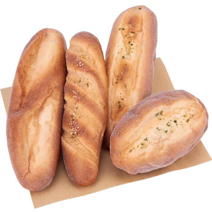 Gresorth 4 Stück Künstliche Brot Satz Gefälschte Drehung Meersamen Ananas Brot Realistisch für Heim