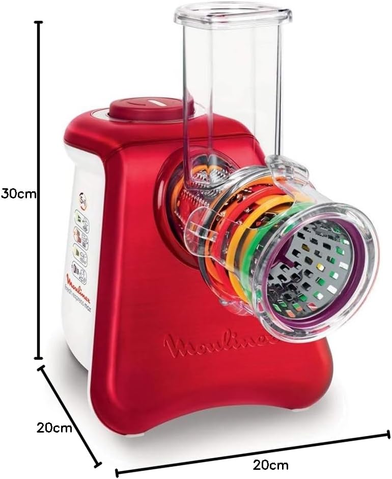 Moulinex dj812510 Reibe und elektrischer Zerkleinerer Fresh Express Max 5 in 1 – Für Reiben, Schneid