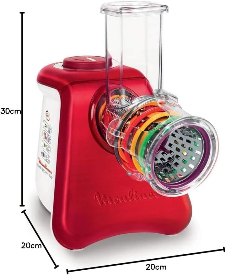 Moulinex dj812510 Reibe und elektrischer Zerkleinerer Fresh Express Max 5 in 1 – Für Reiben, Schneid
