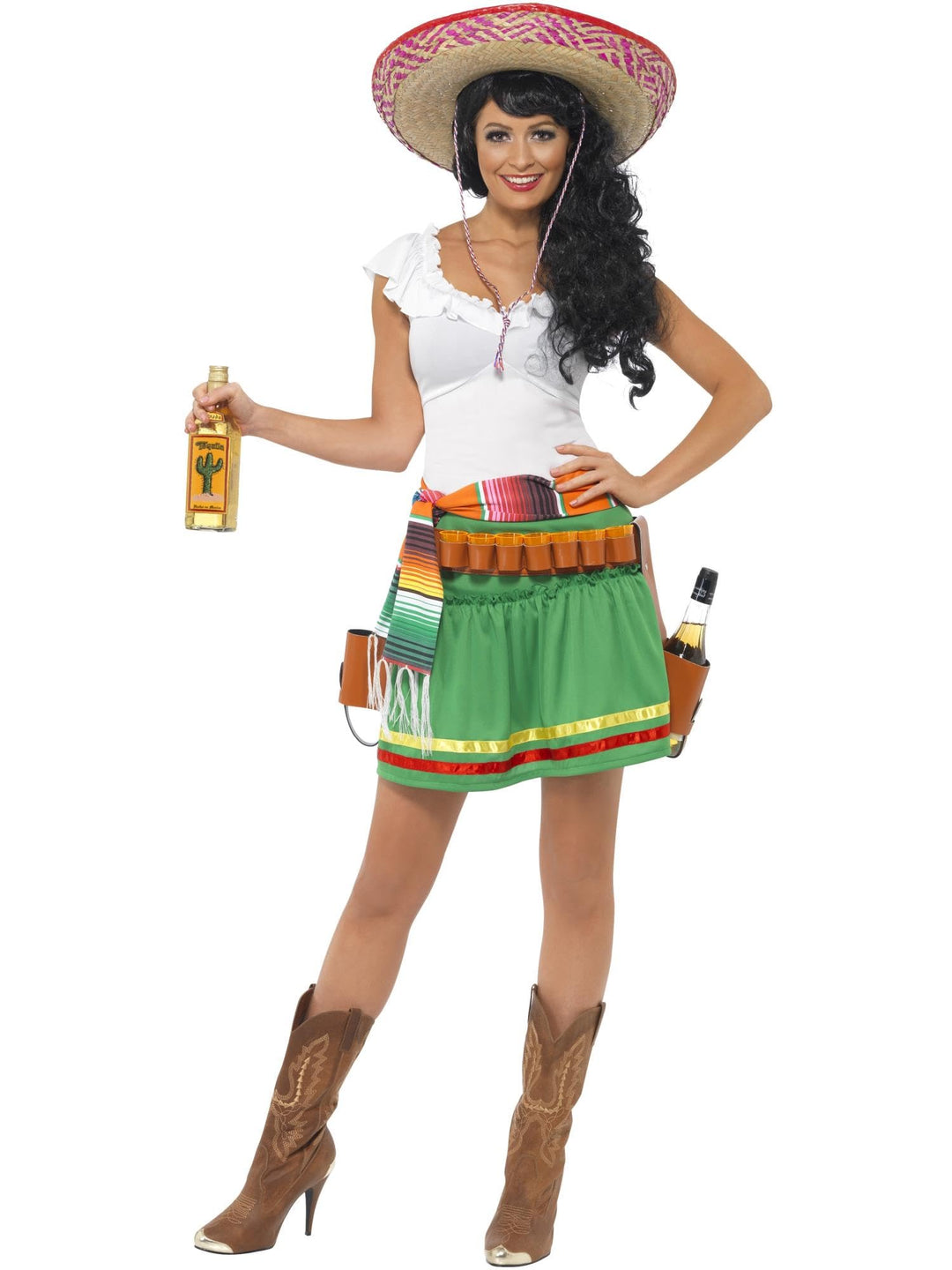 Smiffys, Fever, Damen Harlekin Glanz Kostüm, Kleid, Ärmel und Hut auf Haarreif, Grösse: S, 29102 Grö