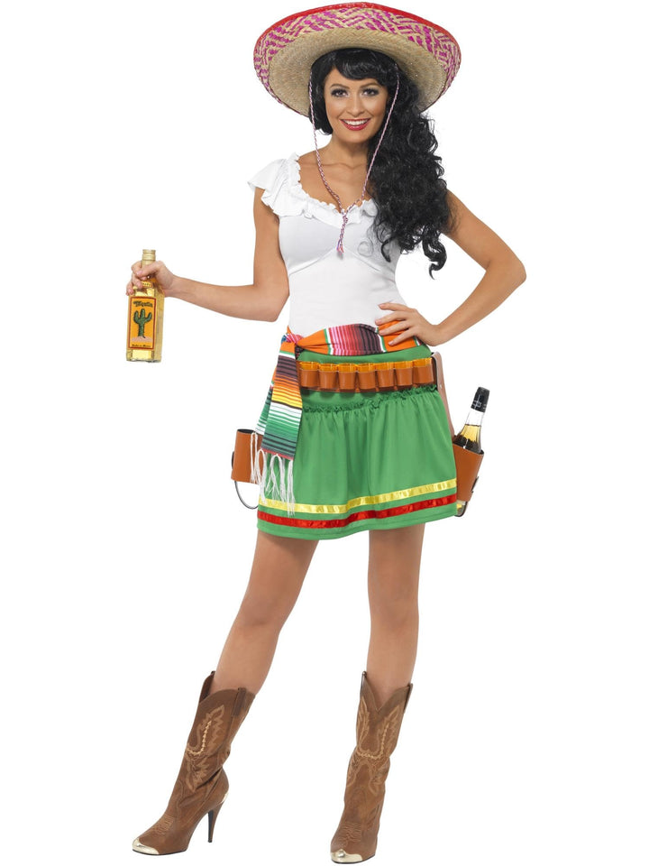 Smiffys, Fever, Damen Harlekin Glanz Kostüm, Kleid, Ärmel und Hut auf Haarreif, Grösse: S, 29102 Grö