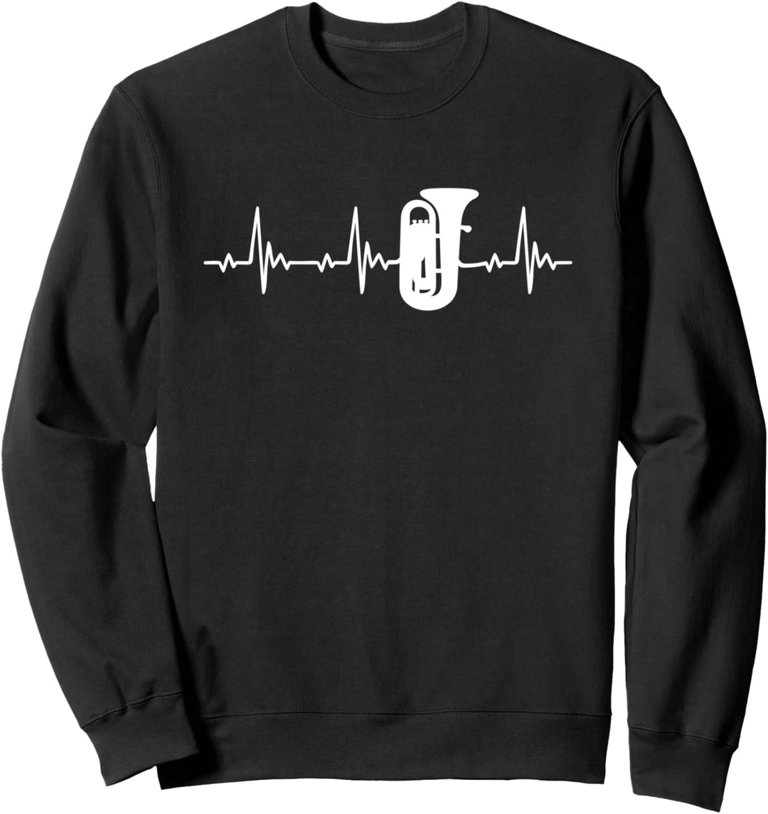Tuba Heartbeat mit Tubaspieler Herzschlag Sweatshirt