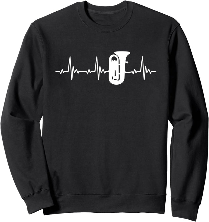 Tuba Heartbeat mit Tubaspieler Herzschlag Sweatshirt