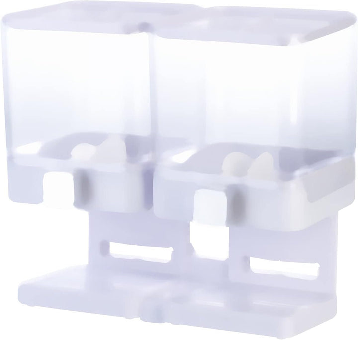 Rosenstein & Söhne Vorratsdose mit Deckel: 2er-Set Doppel-Spender für Snacks, je 33,5 x 30,5 x 16,5