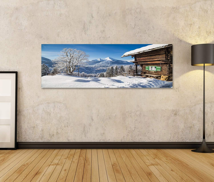 islandburner Bild auf Leinwand Schöne Berglandschaft In Den Bayerischen Alpen Mit Dorf Berchtesgaden
