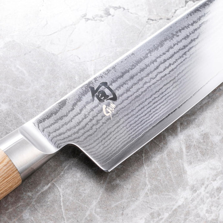 KAI DM0706W DM-0706W SHUN WHITE Kochmesser 8 (20 cm), Silber,holzfarbe