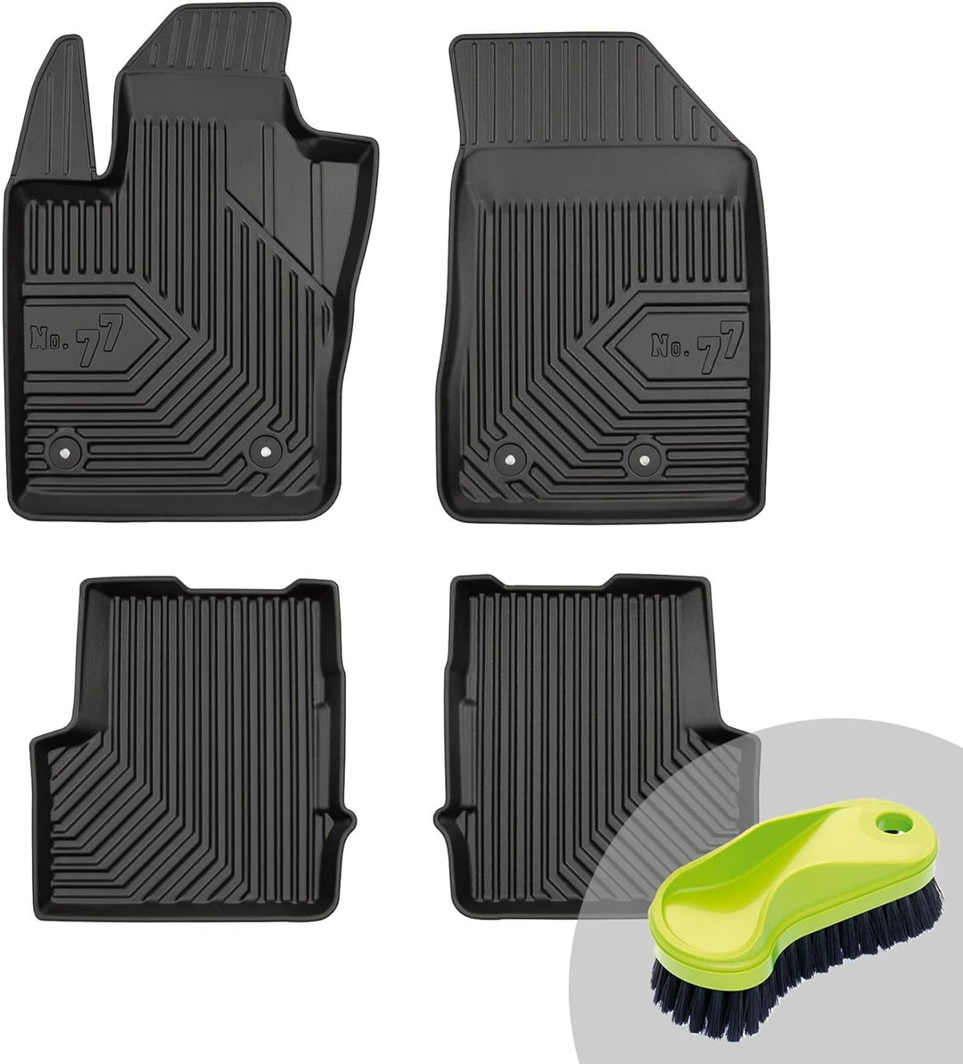 FROGUM No.77 Gummimatten Ganzjahresset von Auto Fussmatten Autofussmatten für FIAT 500X ab 2014, für