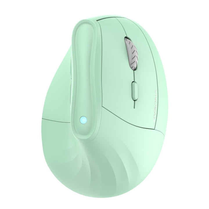 KYSONA Vertikale Ergonomische Maus 57°, Kabellos Bluetooth &amp; 2,4 GHz, 5 DPI-Stufen, Leise Klicks, Ha