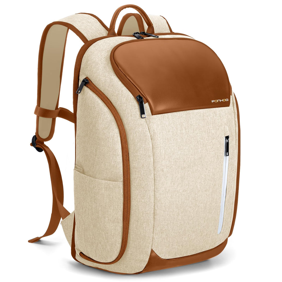 Ponhog Rucksack Damen, Gross Laptop Rucksack 17 Zoll, Reiserucksack mit Anti Diebstahl Computerfach,