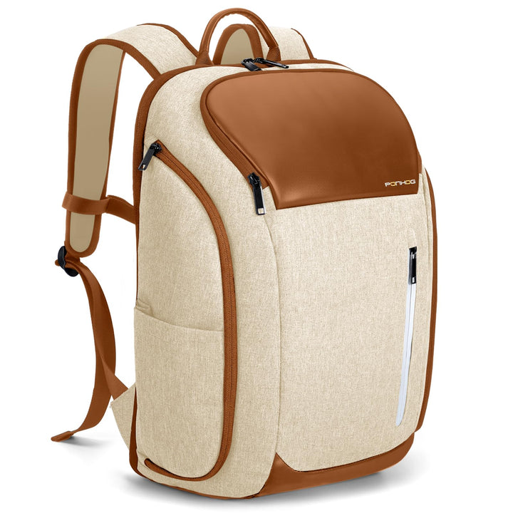 Ponhog Rucksack Damen, Gross Laptop Rucksack 17 Zoll, Reiserucksack mit Anti Diebstahl Computerfach,