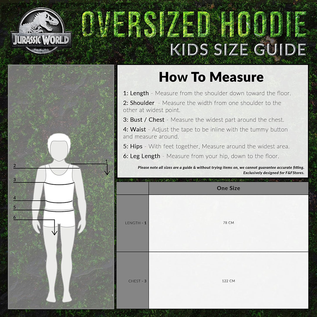 Jurassic World Übergrossen Hoodie Decke Jungen und Madchen Kapuzenpullover Kinder