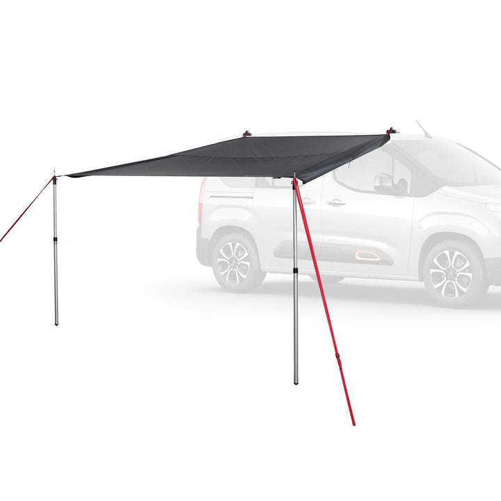 qeedo Motor Tarp Bus Sonnensegel mit UV-Schutz (UV80) & Dark-Coating, Keder; Bänder oder Saugnapf-Mo