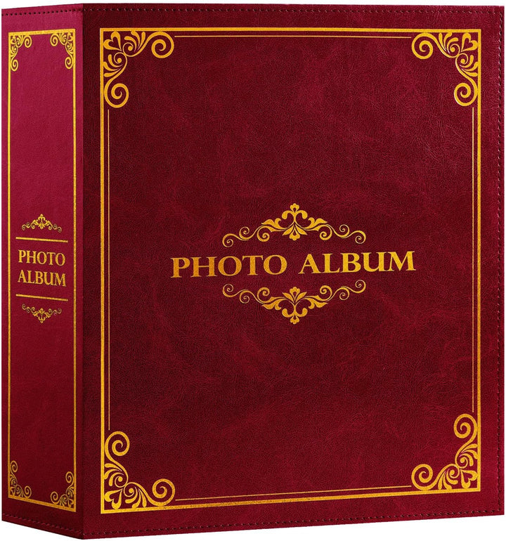 Lanpn Fotoalbum 10x15 1000, Traditionell Extra Grosses XXL Kunstleder Einstecken Einsteckalbum für H