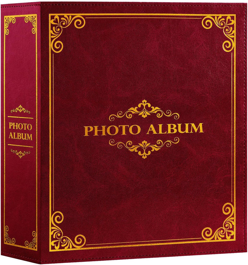 Lanpn Fotoalbum 10x15 1000, Traditionell Extra Grosses XXL Kunstleder Einstecken Einsteckalbum für H