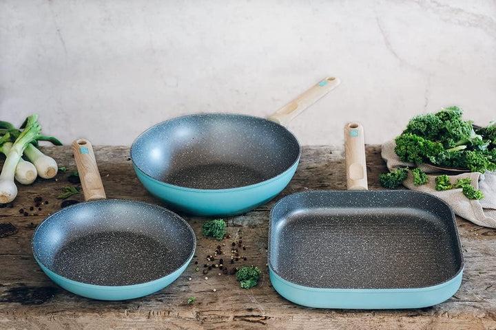 BRA NORDIK Pfannen-Set 20-24-28 cm, geschmiedetes Aluminium mit Antihaftbeschichtung, geeignet für a