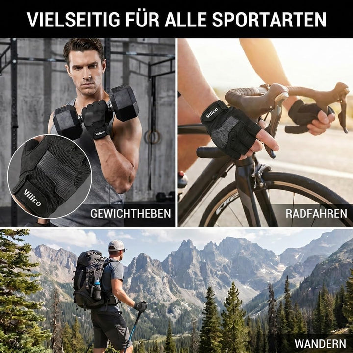 Fitness Handschuhe für Damen und Herren, Sporthandschuhe für Gewichtheben,Crossfit,Gym,Krafttraining