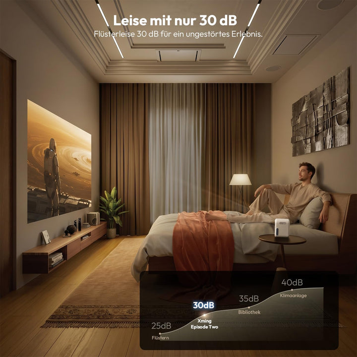 Formovie Xming Episode Two Beamer mit Google TV, Mini Projektor 1080P Full HD, 4K unterstützt, WLAN