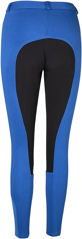 PFIFF 102290 Reithose´Thea´ Kinder Damen Vollbesatz 42 Mittelblau-schwarz, 42 Mittelblau-schwarz
