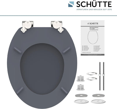 SCHÜTTE WC-Sitz SPIRIT mit Absenkautomatik aus Holz, Toilettendeckel aus MDF, Holzkern Toilettensitz