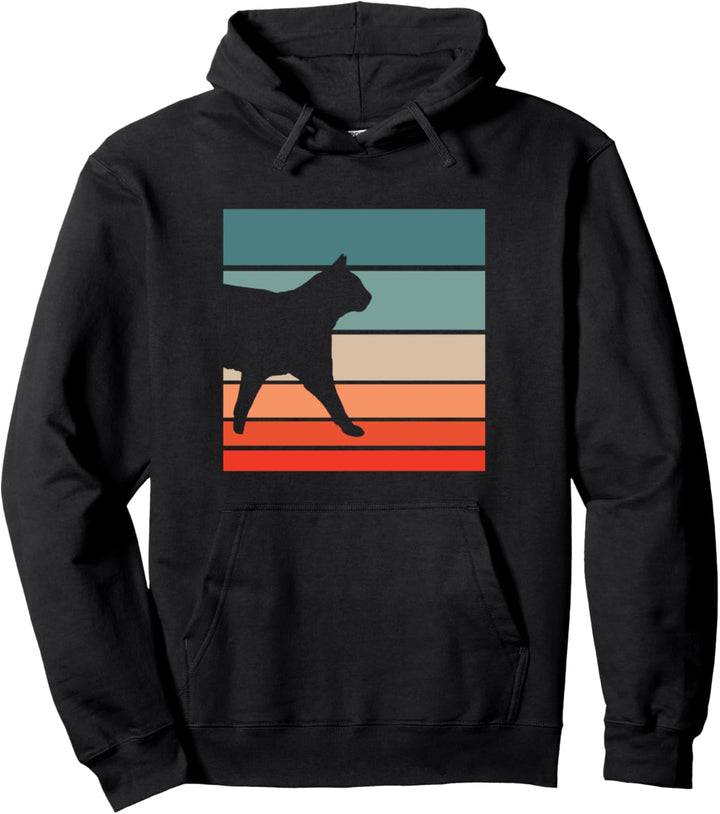 Katze Retro Style Vintage Pullover Hoodie