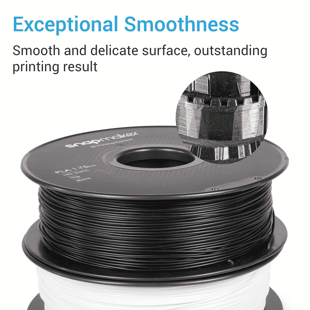 Snapmaker PLA 3D-Drucker Filament 1,75 mm, 1 kg Spule (2,2 lbs) - Masshaltigkeit +/- 0,03 mm, passen