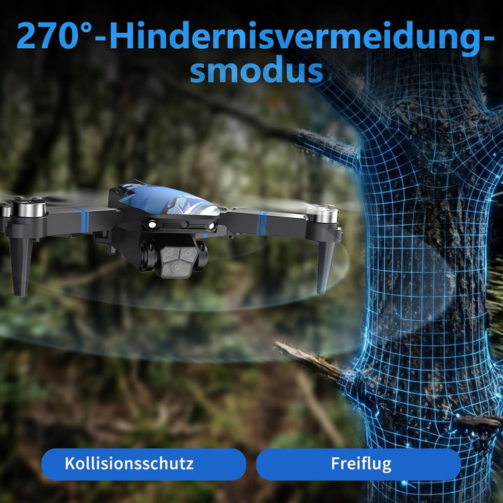 Drohne mit Kamera 4K LCD-Bildschirm FPV Video, Professional Drone mit Bürstenlosem Motor, 270°-Hinde