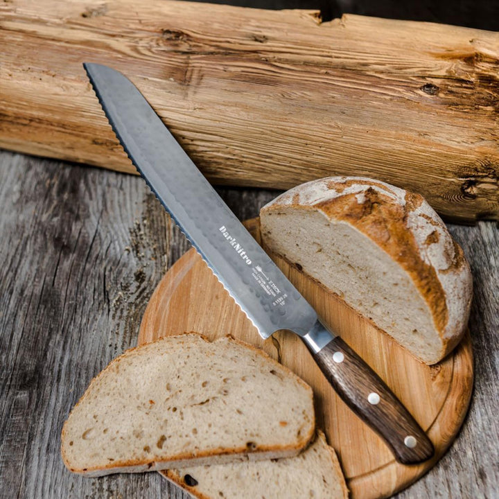 F. DICK Brotmesser DarkNitro 26 cm - rostfrei, Klinge extra scharf, Wellenschliff, Sägemesser Hammer