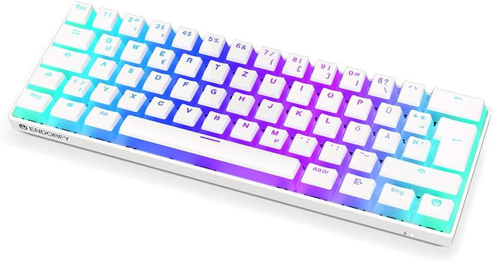 ENDORFY Thock Compact Wireless DE Kailh Box Black Onyx White Pudding, Kompakte, Mechanische Switches