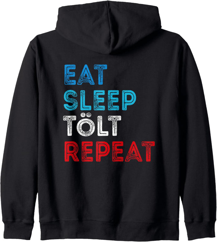 Eat Sleep Tölt Repeat Island Pferd Liebe Kapuzenjacke