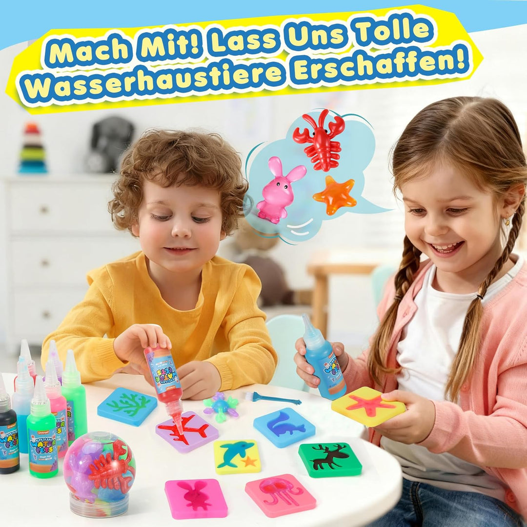 URMYWO Magic Water Gel Toy Kit, DIY 3D Magisches Wassergel-Spielzeug, Aqua Gelz Set mit 20 Farben &