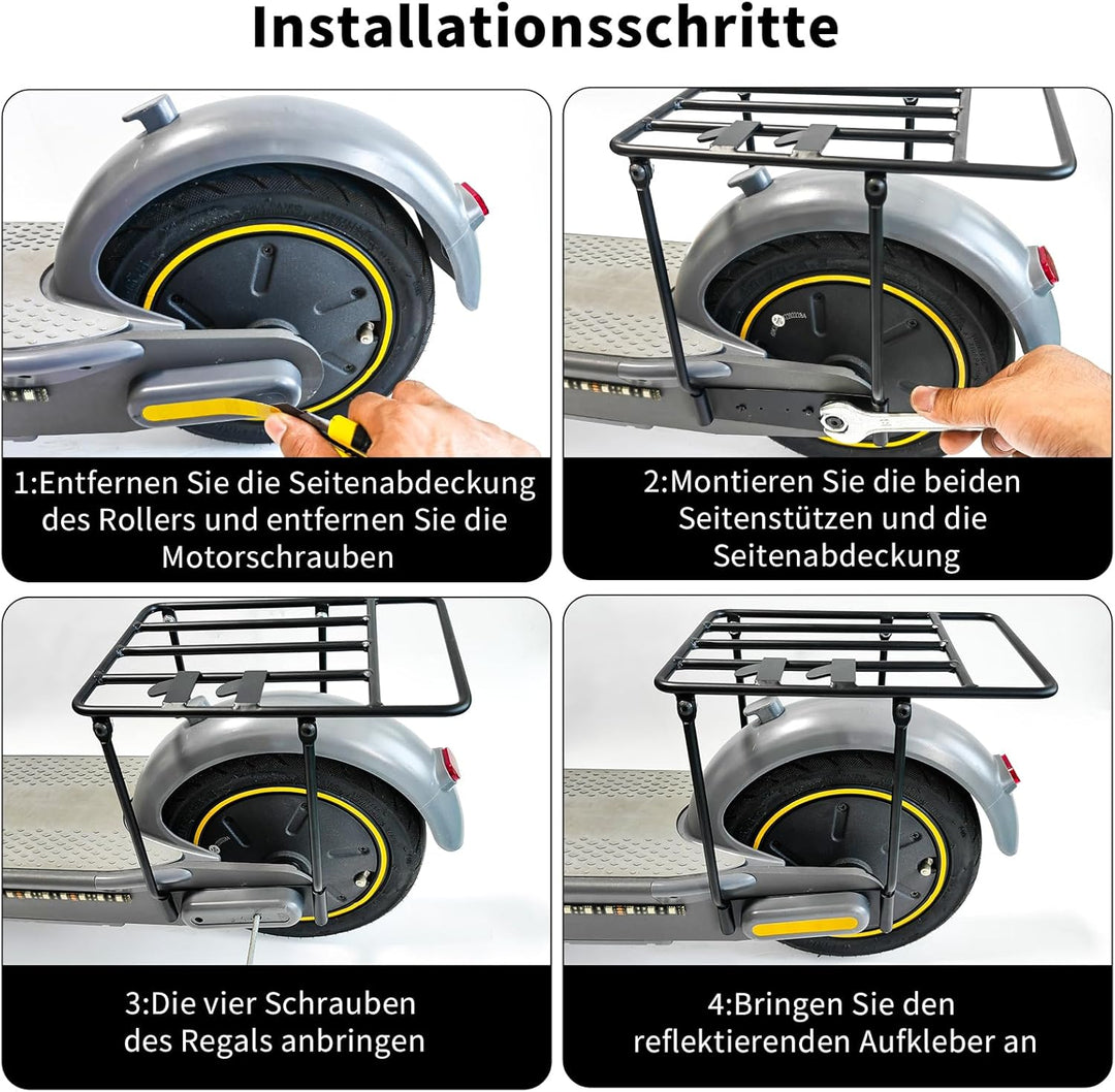 E Scooter Gepäckträge Hinten Rack Kompatibel mit MAX G30 Essential Elektroroller Verdickter Stahl so