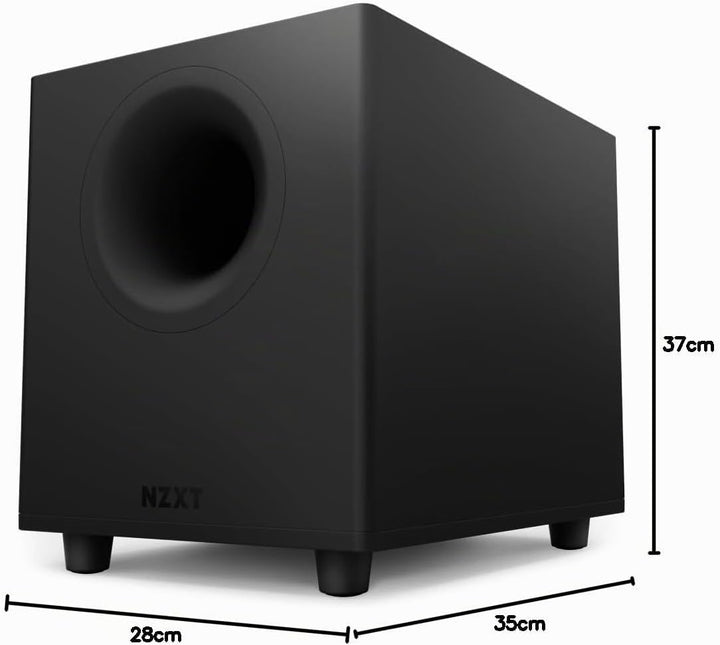 NZXT Relay PC-Gaming-Desktop-Subwoofer – AP-SUB80-EU - 140 Watt – Tiefer, kraftvoller Bass – Nach un