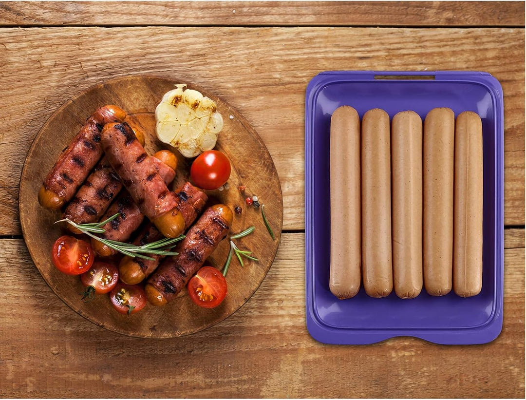 Hochwertige Aufschnitt-Boxen 4er Set platzsparend stapelbar (Stapelboxen) / Vorratsdosen-Set für Auf