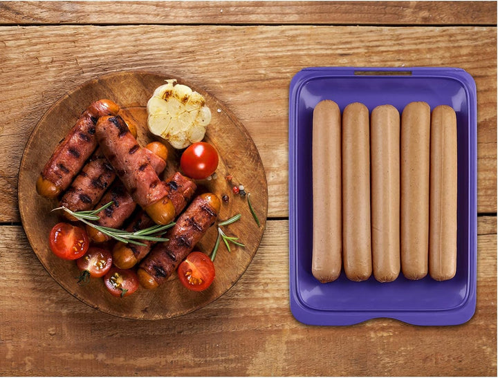 Hochwertige Aufschnitt-Boxen 4er Set platzsparend stapelbar (Stapelboxen) / Vorratsdosen-Set für Auf
