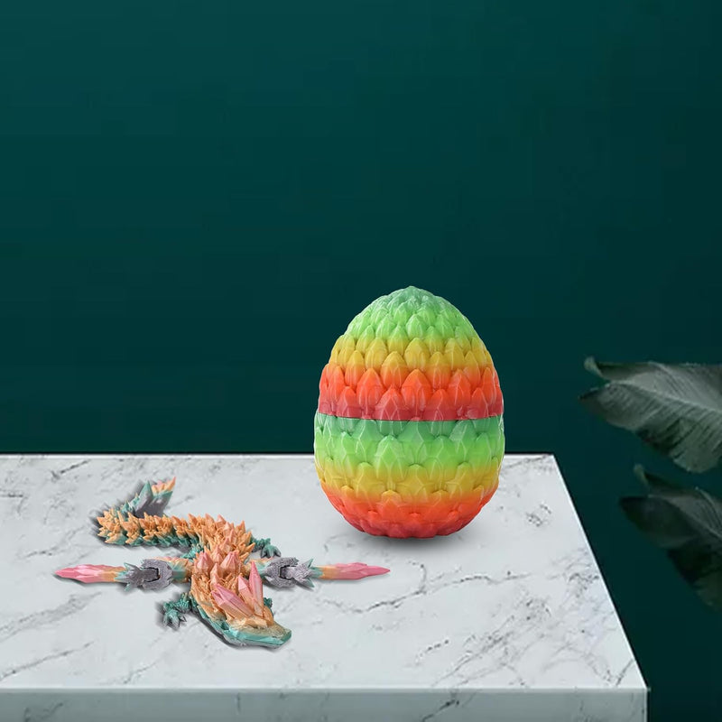Yearsahrk 3D Gedrucktes Drachenei Geheimnisvolle Drachen Spielzeug Realistische Realistische Bewegli