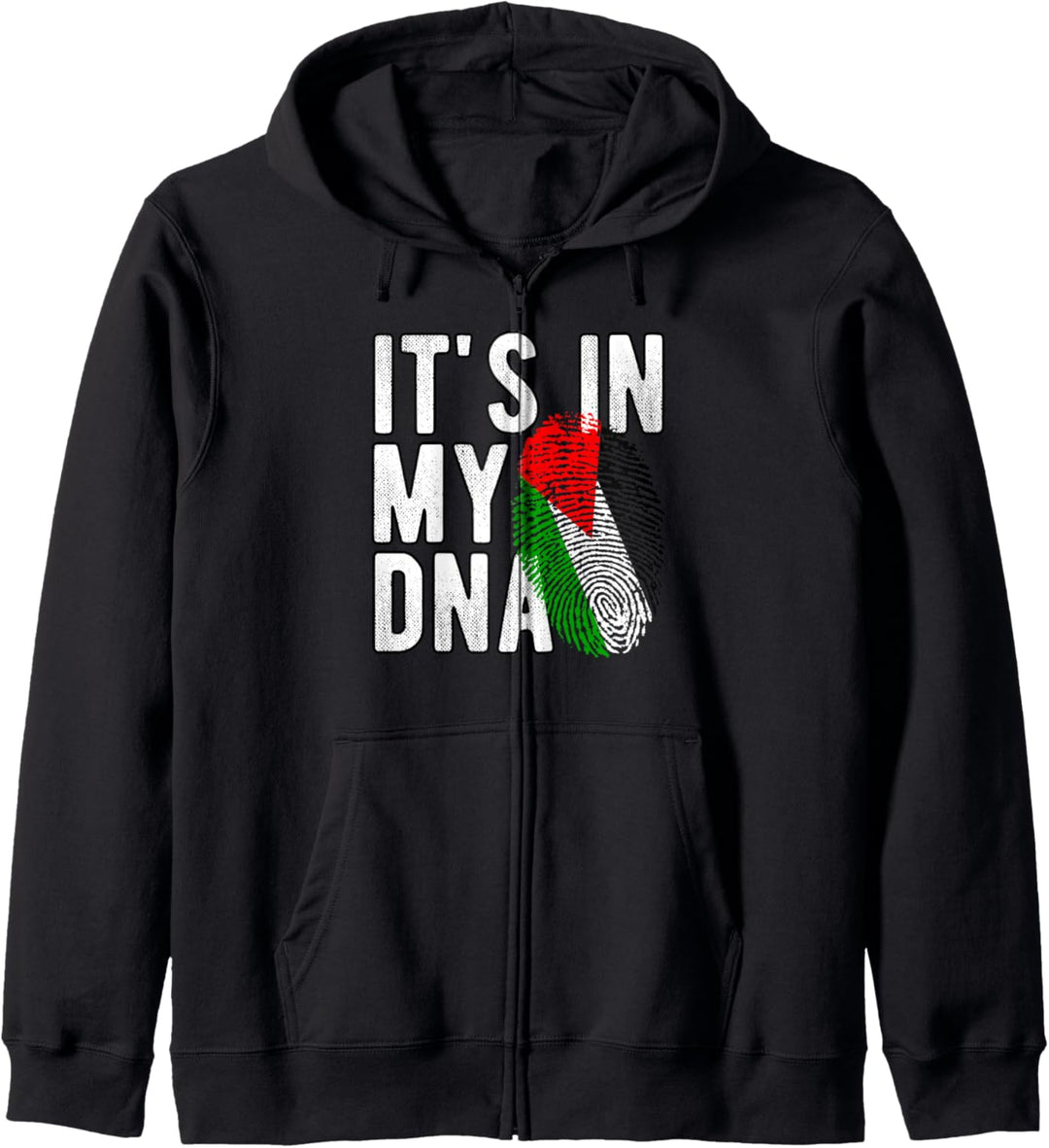 Lustig it's in my DNA Palästina Flagge Fingerabdruck Kapuzenjacke