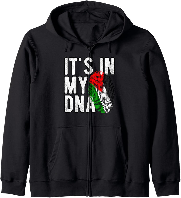 Lustig it's in my DNA Palästina Flagge Fingerabdruck Kapuzenjacke
