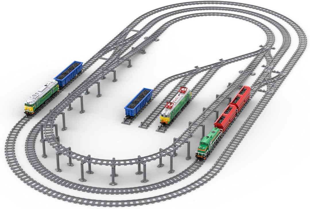Trixbrix Supports Bundle 2.0 Compatible with Lego City Train Sets 60197 60198 10277 60205 60238 6033