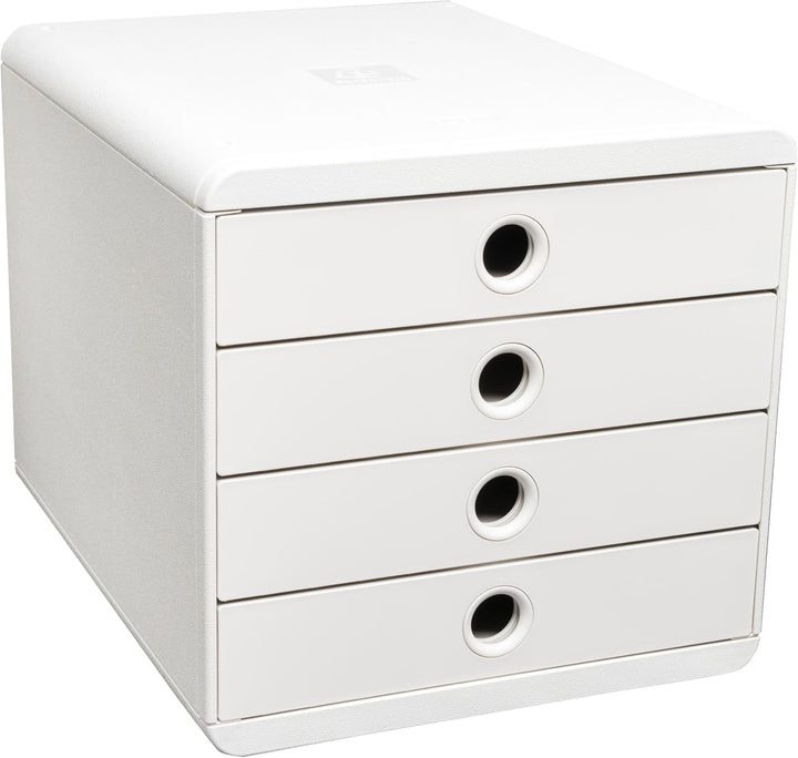 Exacompta Schubladenbox Pop Box, 4 Schubladen, AutentiK - Weiss - 314313D