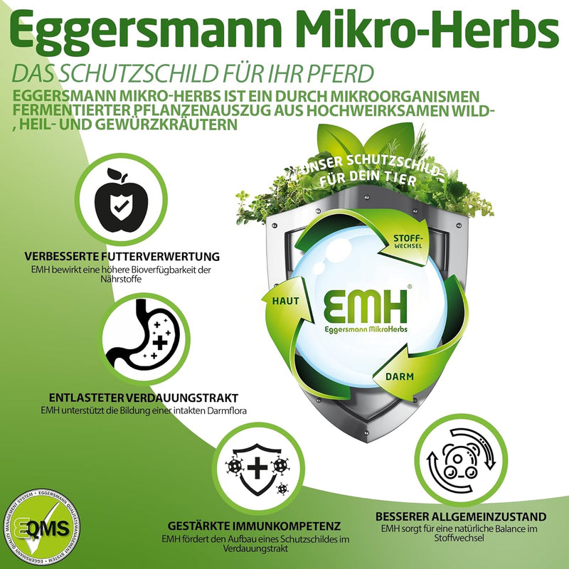 Eggersmann EMH Struktur Equichamp – Pferdemüsli mit Lebendhefe Yea-Sacc 1026 – Unterstützt Gewichtsz