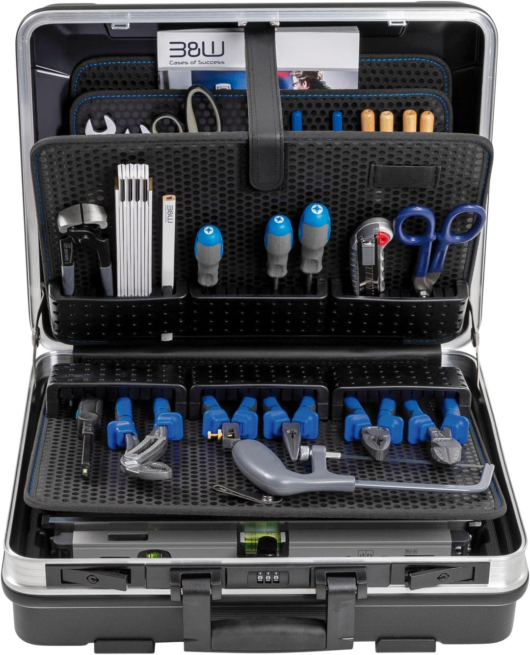B&W Werkzeugkoffer BASE mit MODUL-Werkzeugstecksystem (Koffer aus ABS, Volumen 28,1l, 46,3 x 35,5 x
