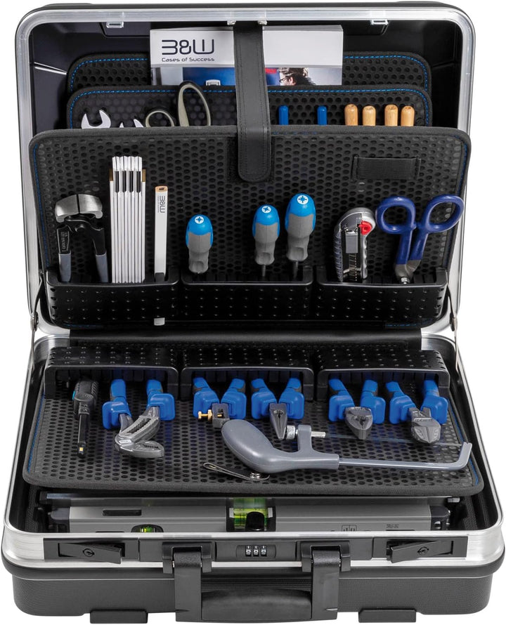 B&W Werkzeugkoffer BASE mit MODUL-Werkzeugstecksystem (Koffer aus ABS, Volumen 28,1l, 46,3 x 35,5 x
