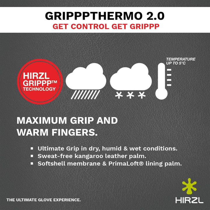HIRZL Rad Handschuh Grippp Thermo 2.0 Unisex Black-Black XL, 10, XL, 10