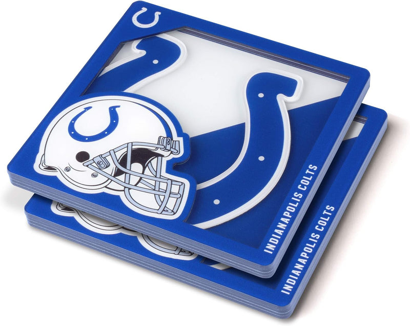 YouTheFan Logo-Serie Indianapolis Colts Untersetzer aus der 3D, Team-Farben, Einheitsgrösse 2 Indian