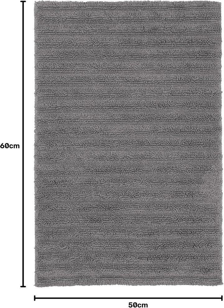 Kleine Wolke Badteppich Yara, Farbe: Schiefer, Material: 100% Baumwolle, Grösse: 50x 60 cm 50x 60 cm
