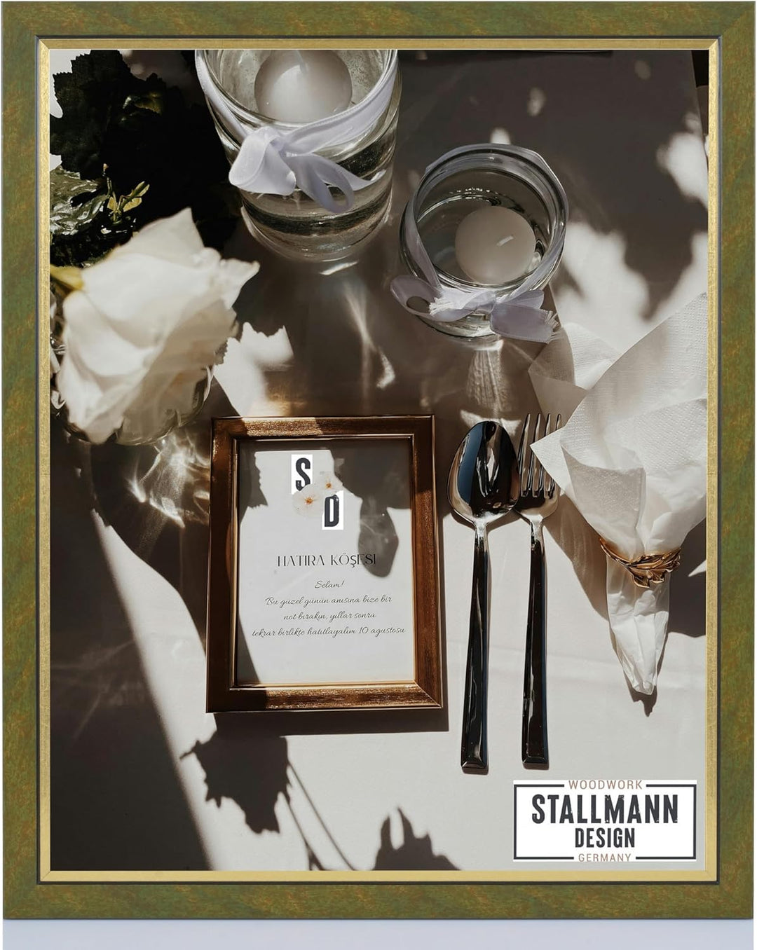 Stallmann Design Bilderrahmen my Frames 50x80 cm gold gewischt Rahmen fuer Dina 4 und 60 andere Form